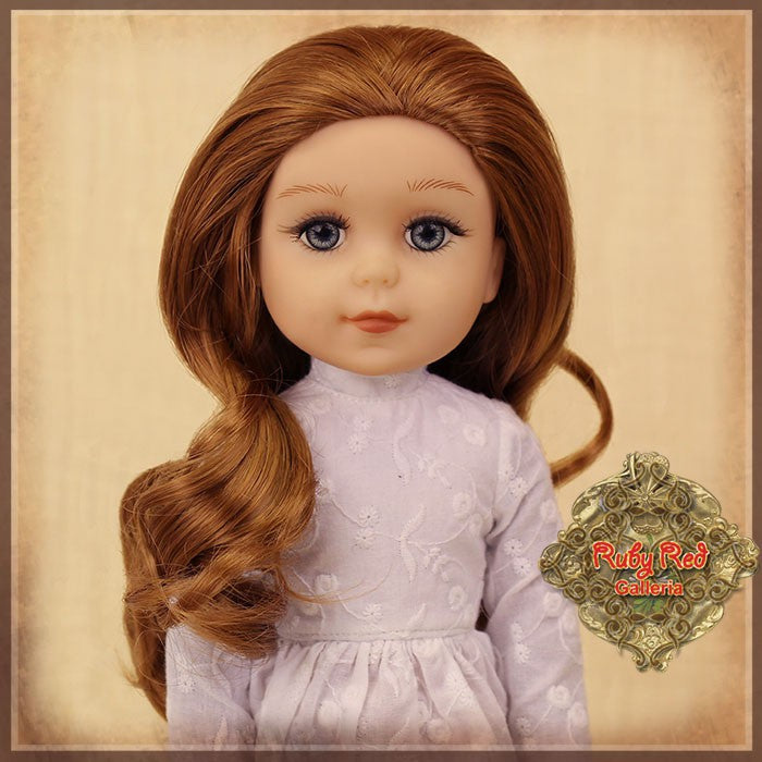 Wavy Brown Parting Wig for 14” Play Girl (KD0002C)