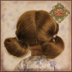 Brown Pigtails Mohair Wig for 8" Dolls (HD0008A)