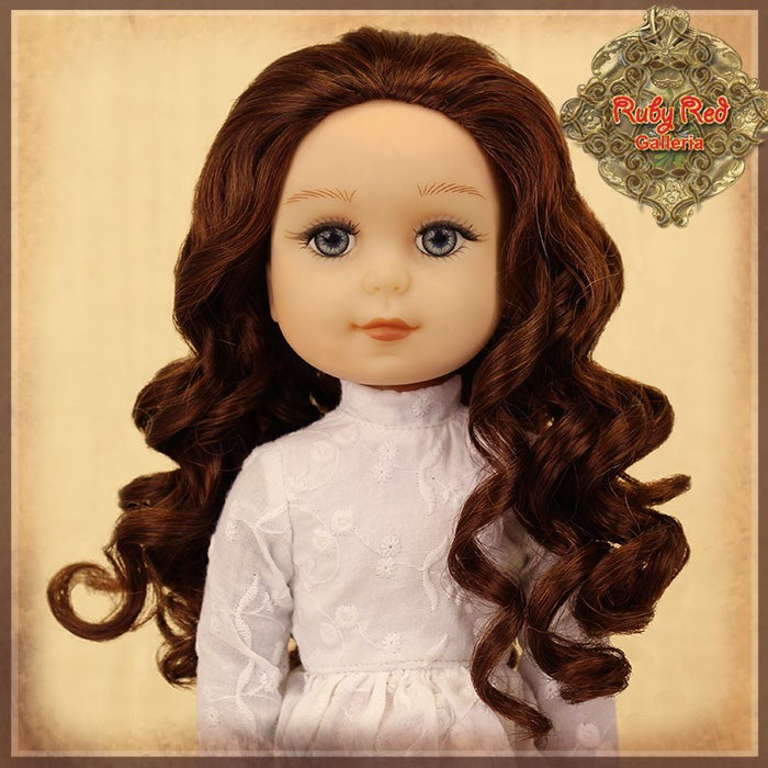 Curly Auburn Parting Wig for 14” Play Girl (KD0003D)