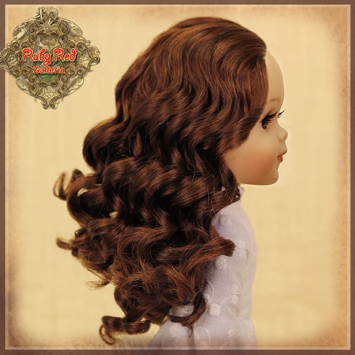 Curly Auburn Parting Wig for 14” Play Girl (KD0003D)