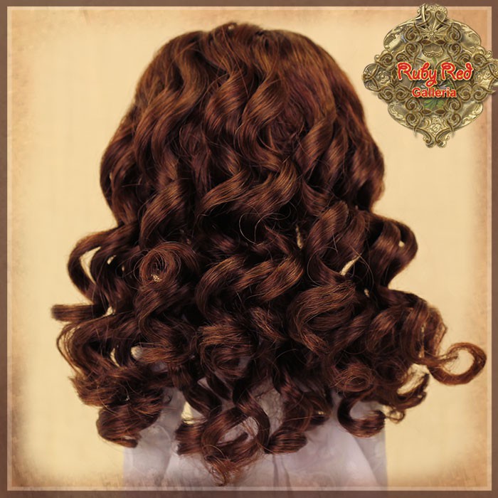 Curly Auburn Parting Wig for 14” Play Girl (KD0003D)