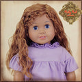 Curly Brown Parting Wig for 18” Play Girl (AD0036C)
