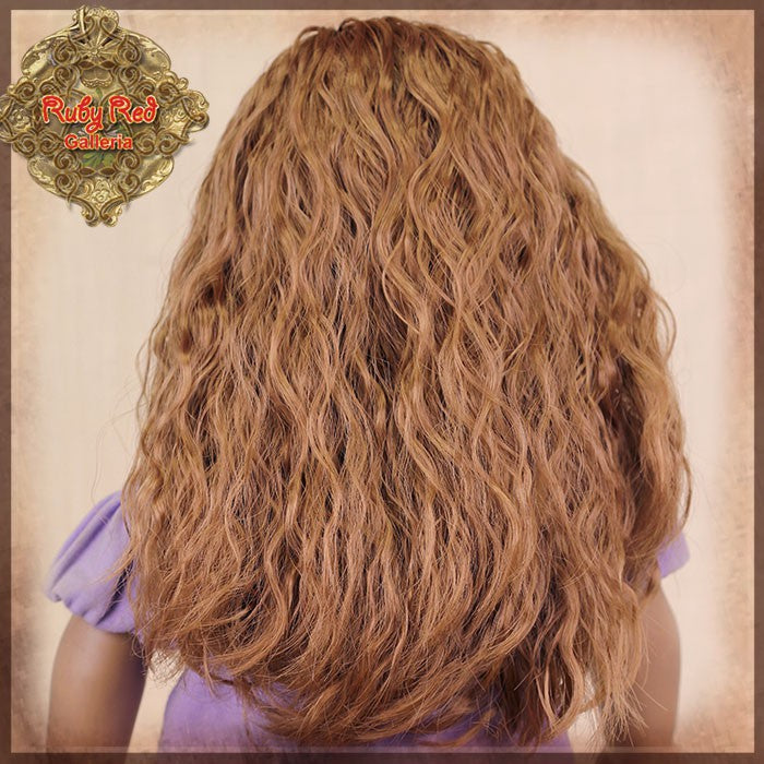Curly Brown Parting Wig for 18” Play Girl (AD0036C)