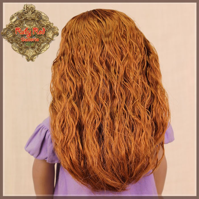 Curly Brown Parting Wig for 18” Play Girl (AD0036B)