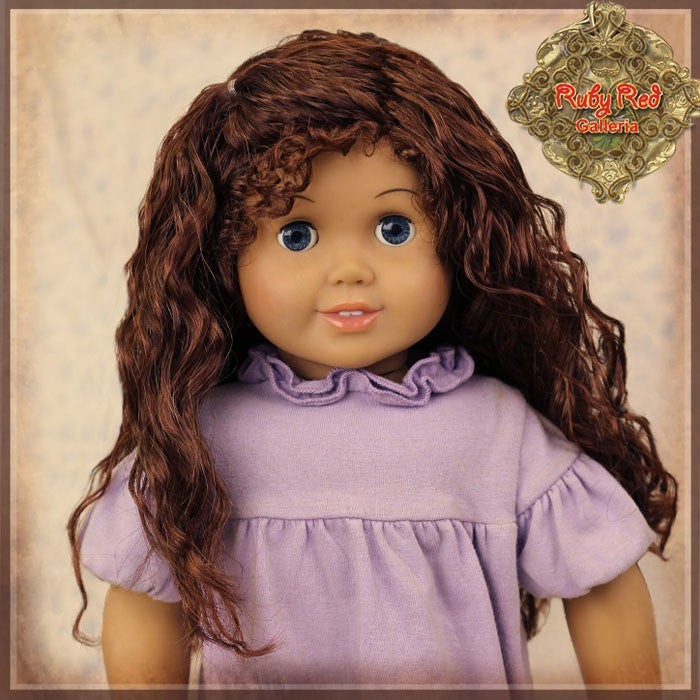 Curly Auburn Parting Wig for 18” Play Girl (AD0036A)