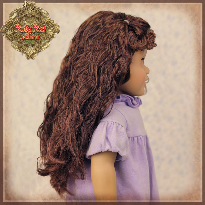 Curly Auburn Parting Wig for 18” Play Girl (AD0036A)