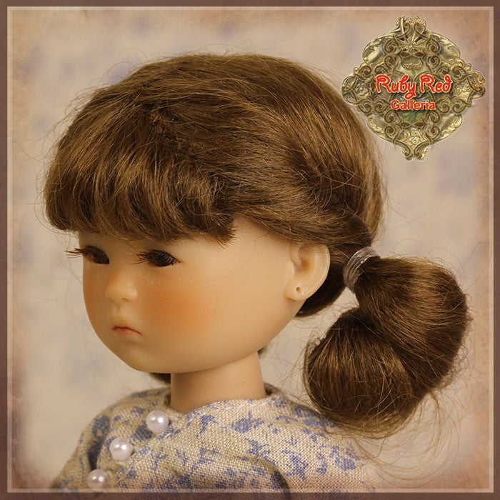 Brown Pigtails Mohair Wig for 8" Dolls (HD0008A)