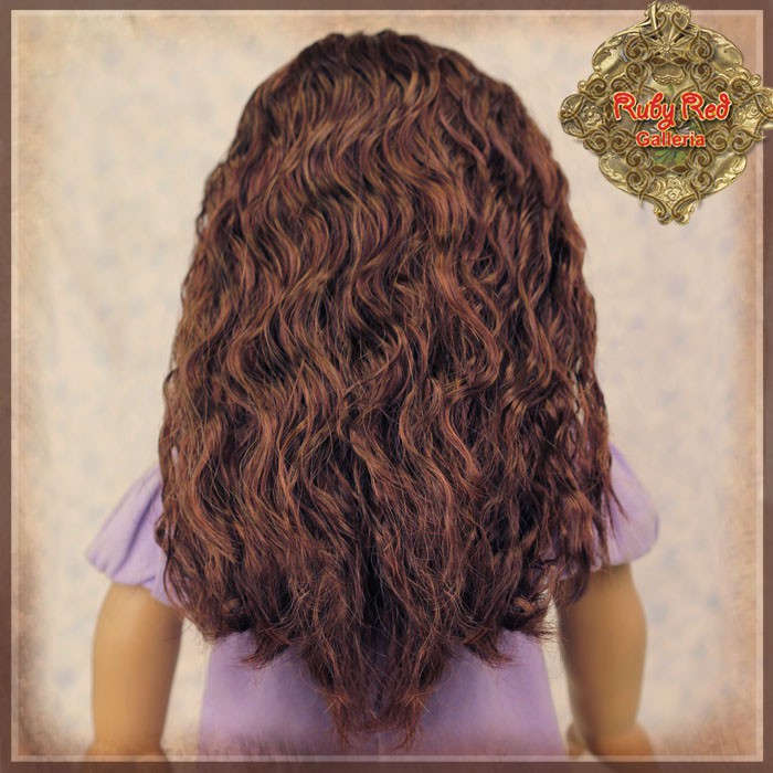 Curly Auburn Parting Wig for 18” Play Girl (AD0036A)