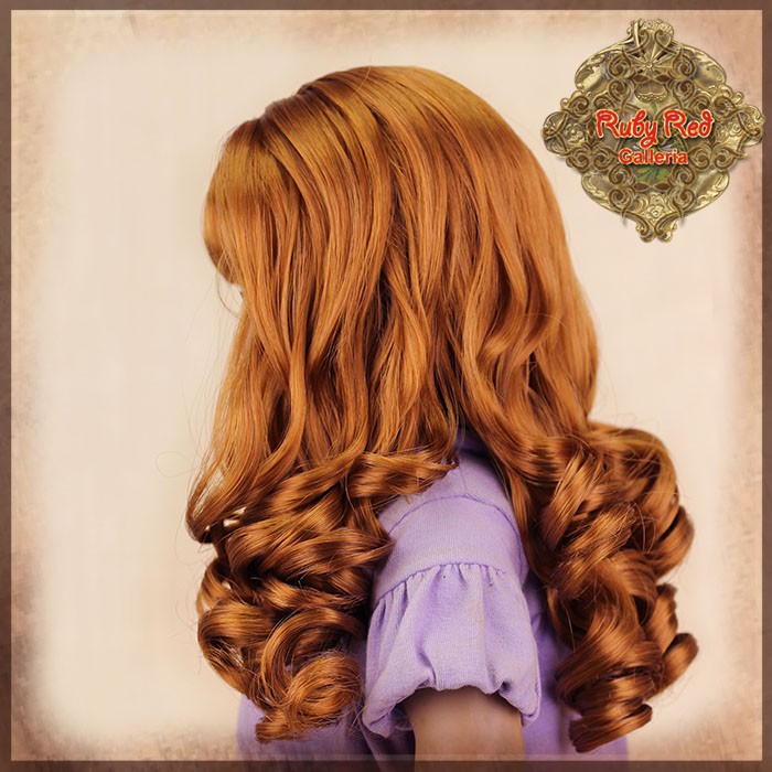 Curly Brown Wig with Bangs for 18” Play Girl (AD0035C)