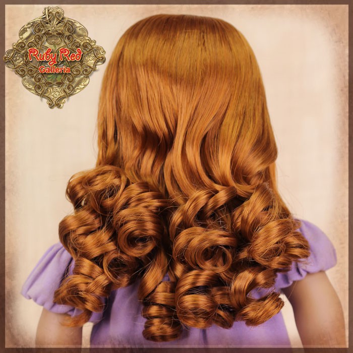 Curly Brown Wig with Bangs for 18” Play Girl (AD0035C)