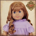 Curly Brown Wig with Bangs for 18” Play Girl (AD0035B)