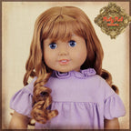 Curly Brown Wig with Bangs for 18” Play Girl (AD0035B)