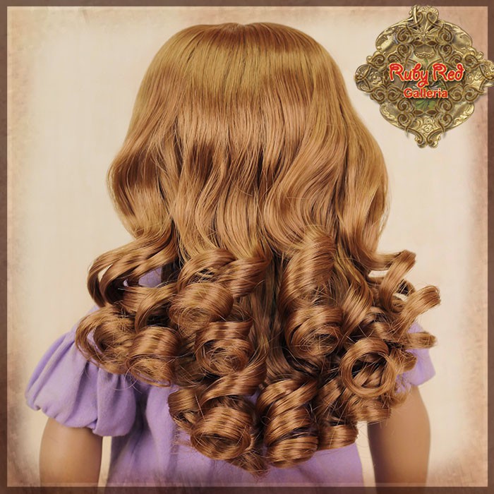 Curly Brown Wig with Bangs for 18” Play Girl (AD0035B)