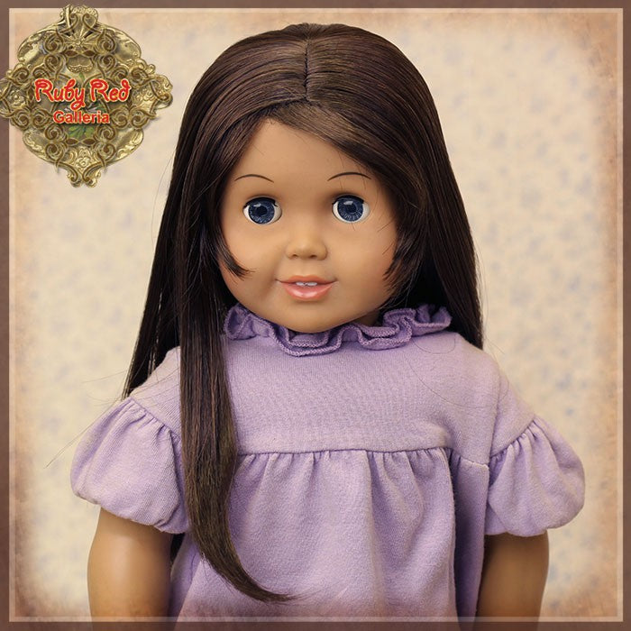 Dark Brown Straight Wig for 18” Play Girl (AD0034A)