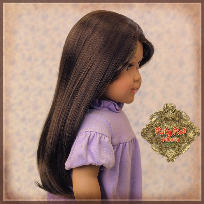 Dark Brown Straight Wig for 18” Play Girl (AD0034A)
