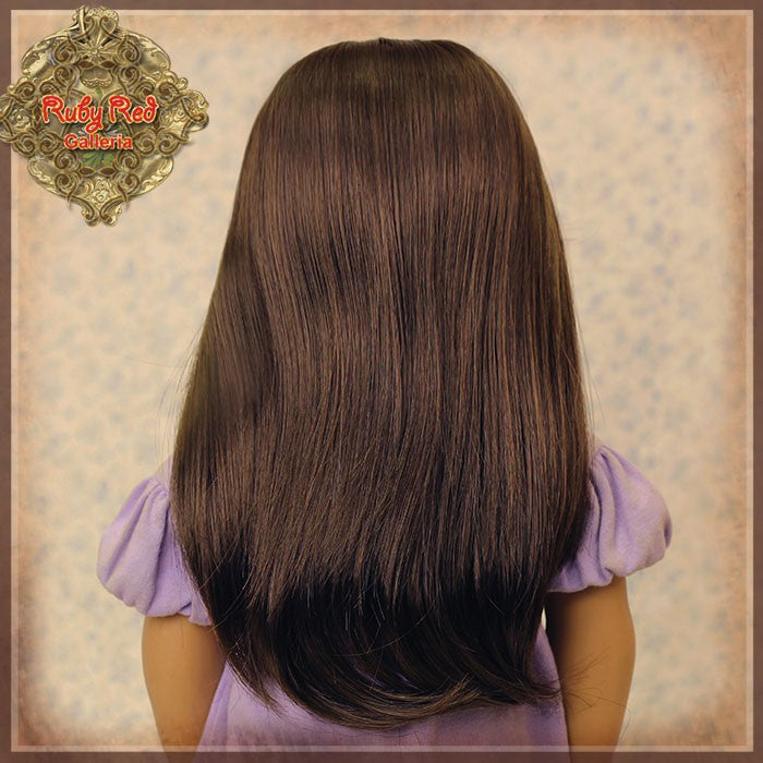 Dark Brown Straight Wig for 18” Play Girl (AD0034A)