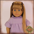 Light Brown Straight Wig with Bow & Bangs for 18” Play Girl (AD0032A)