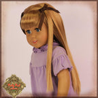Light Brown Straight Wig with Bow & Bangs for 18” Play Girl (AD0032A)