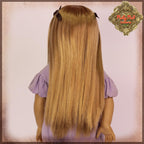 Light Brown Straight Wig with Bow & Bangs for 18” Play Girl (AD0032A)