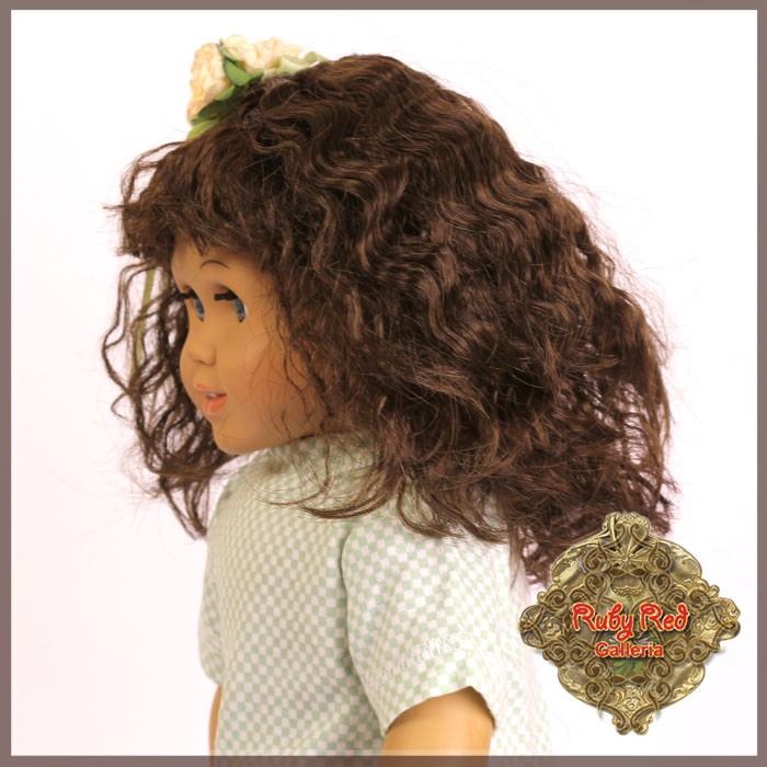 Dark Brown Wig with Bangs for 18” Play Girl (AD0031A)