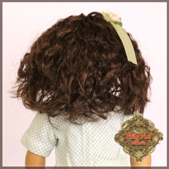 Dark Brown Wig with Bangs for 18” Play Girl (AD0031A)