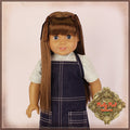 Brown Straight Wig with Bangs for 18” Play Girl (AD0030B)
