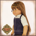 Brown Straight Wig with Bangs for 18” Play Girl (AD0030B)