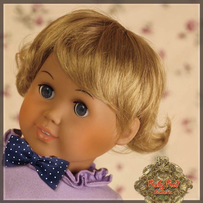 Blonde Wavy Boy Style Wig for 18” Play Girl (AD0029A)
