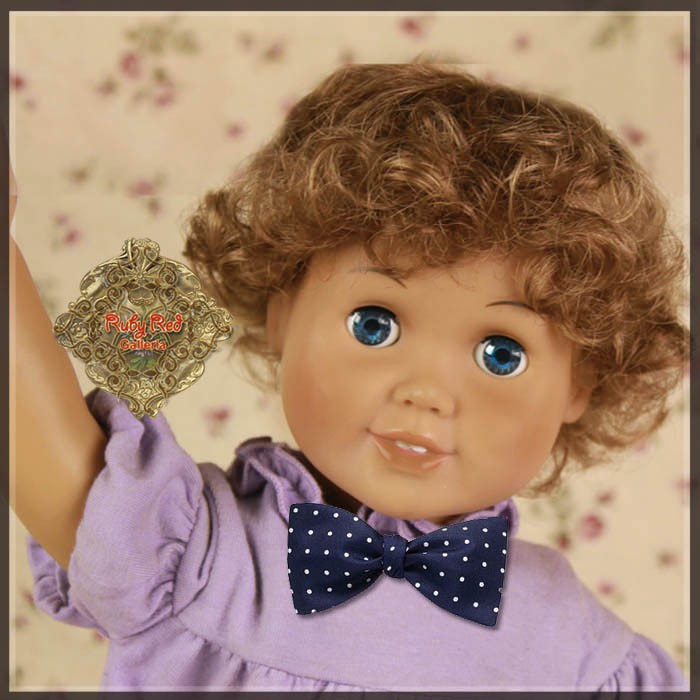 Ash Brown Curly Boy Style Wig for 18” Play Girl (AD0027A)