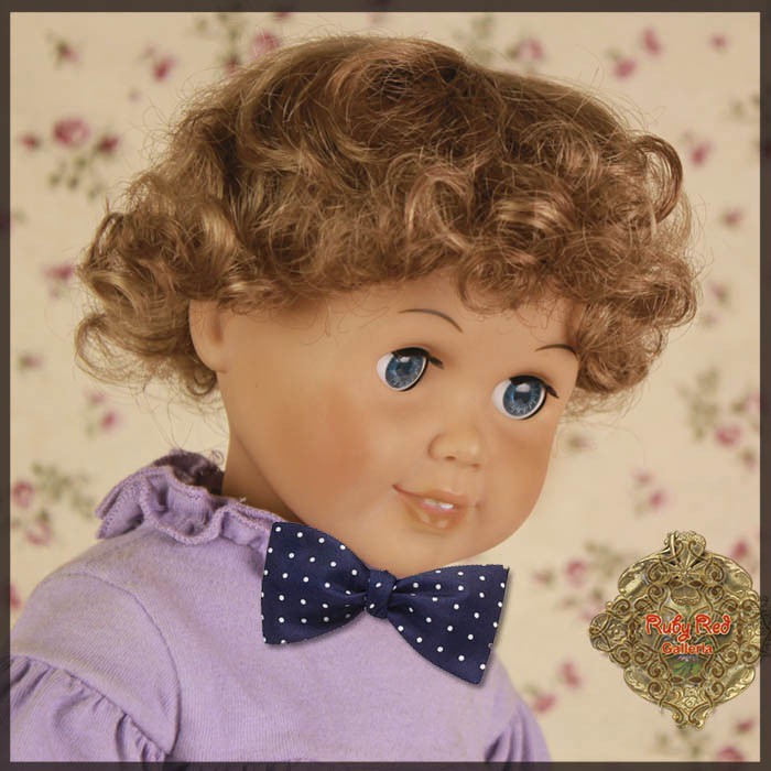 Ash Brown Curly Boy Style Wig for 18” Play Girl (AD0027A)
