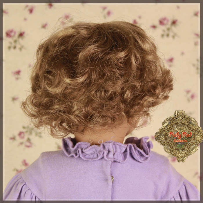 Ash Brown Curly Boy Style Wig for 18” Play Girl (AD0027A)