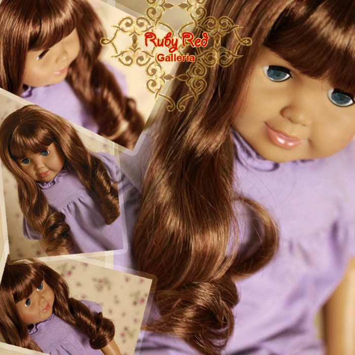Curly Wig with Bangs for 18" Girl (AD0024A)