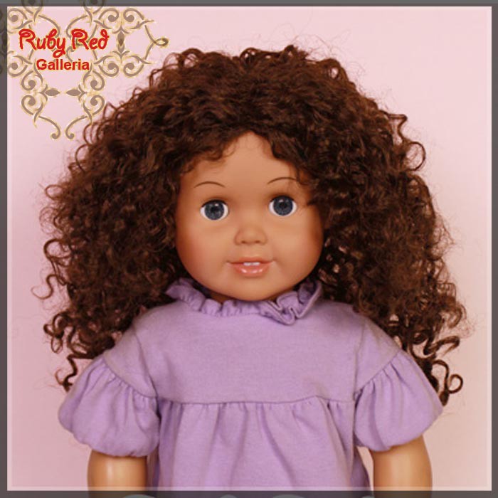 Dark Brown Curly Wig for 18" Girl (AD0023E7)