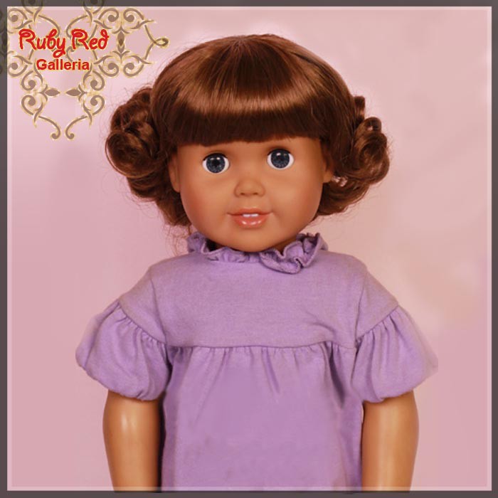 Medium Brown French Curly Wig for 18" Girl (AD0019E4)