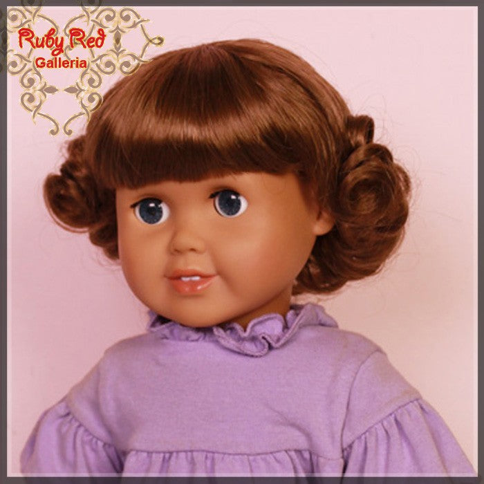 Medium Brown French Curly Wig for 18" Girl (AD0019E4)