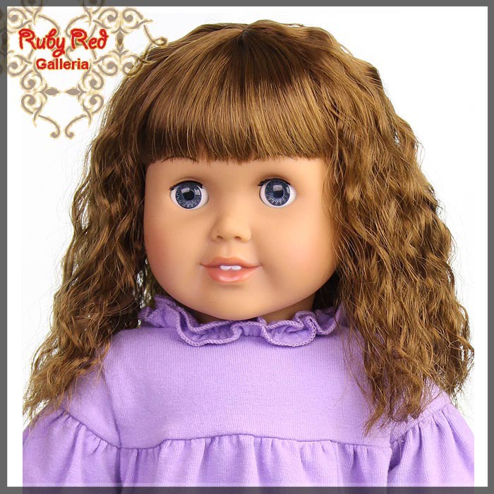 Brunette Wig for 18" Girl (AD0015T12)