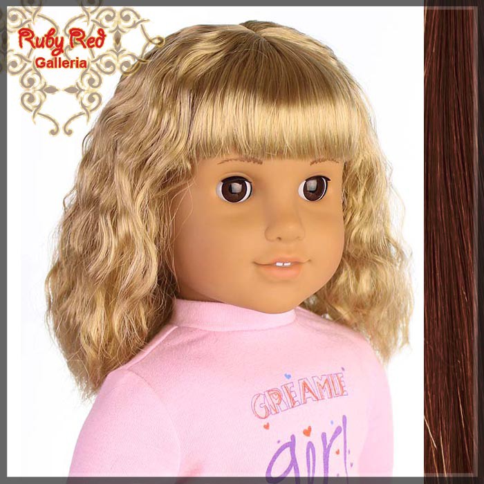 Dark Auburn Wig for 18" Girl (AD0015E5)