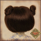 Dark Brown with Buns Mohair Wig for 8" Dolls (HD0010A)