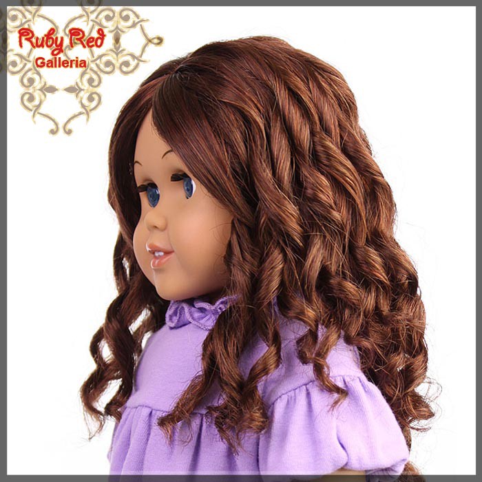 Dark Auburn Wig for 18" Girl (AD0013E5)