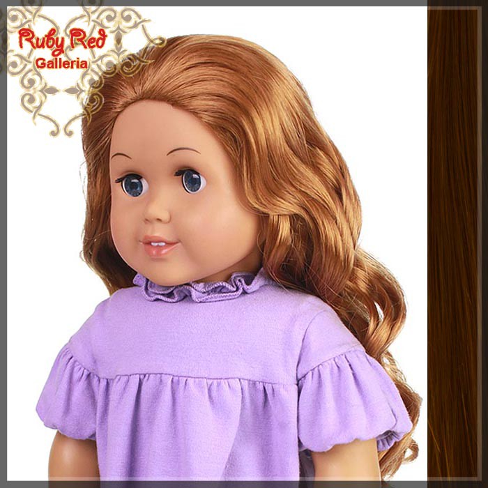 Curly Brunette Parting Wig for 18" Girl (AD0012E)
