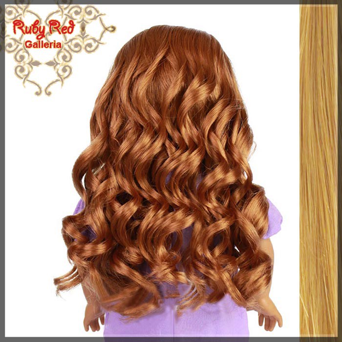 Curly Frosted Blonde Parting Wig for 18" Girl (AD0012D)