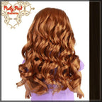 Curly Dark Brown Parting Wig for 18" Girl (AD0012A)