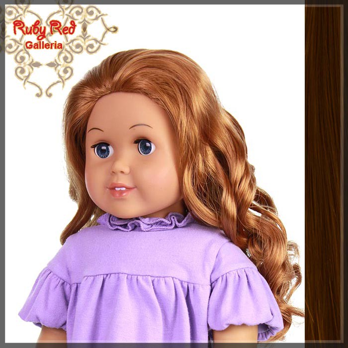 Curly Brunette Parting Wig for 18" Girl (AD0011E)