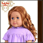 Curly Brunette Parting Wig for 18" Girl (AD0011E)