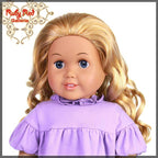 Curly Frosted Blonde Parting Wig for 18" Girl (AD0011D)