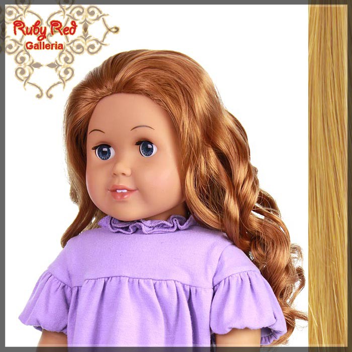 Curly Frosted Blonde Parting Wig for 18" Girl (AD0011D)