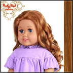 Curly Auburn Parting Wig for 18" Girl (AD0011B)