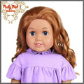 Curly Auburn Parting Wig for 18" Girl (AD0011B)