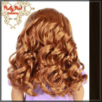 Curly Dark Brown Parting Wig for 18" Girl (AD0011A)