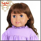 Curly Brunette Bang Wig for 18" Girl (AD0010E)
